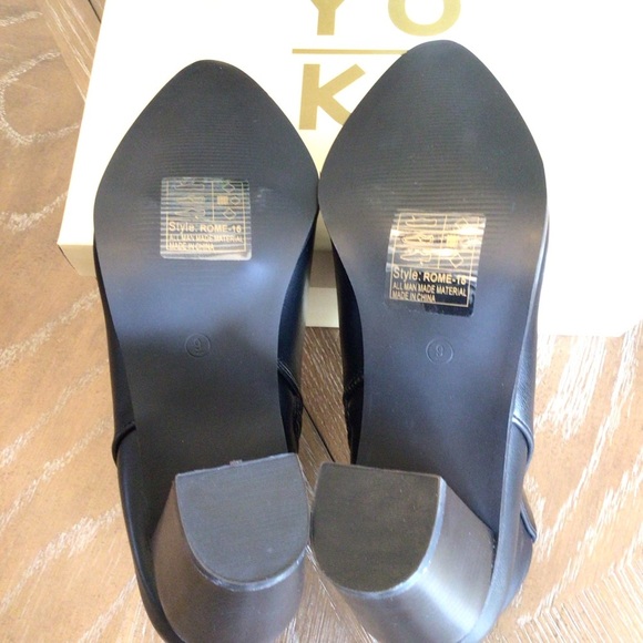 Yoki Womens Rome Black Zip Side Heeled Ankle Booties Size 9 - Picture 7 of 7